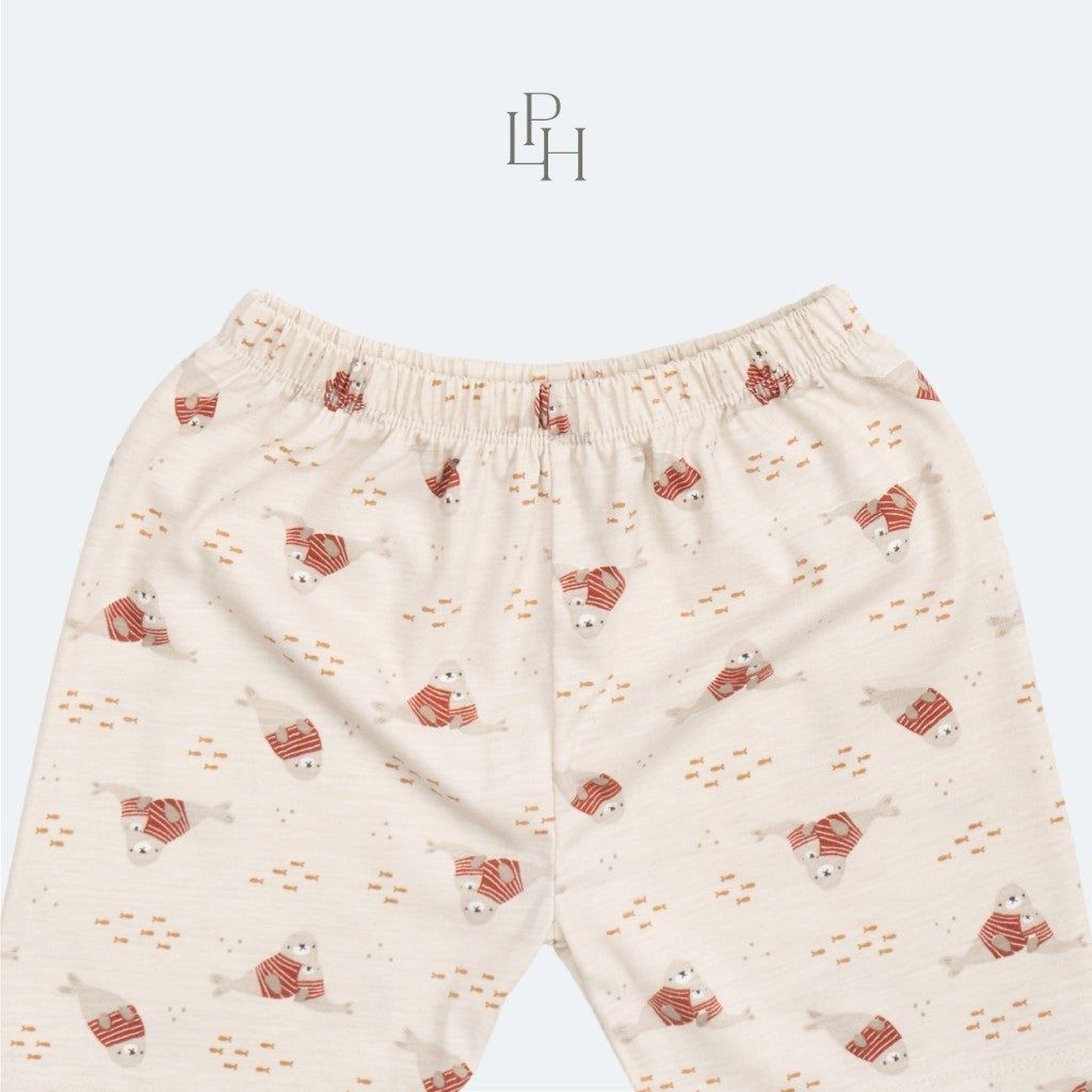 Little Palmerhaus - Little Wear Shoulder Button Short Set (Setelan Anak Lengan Pendek) 34.0