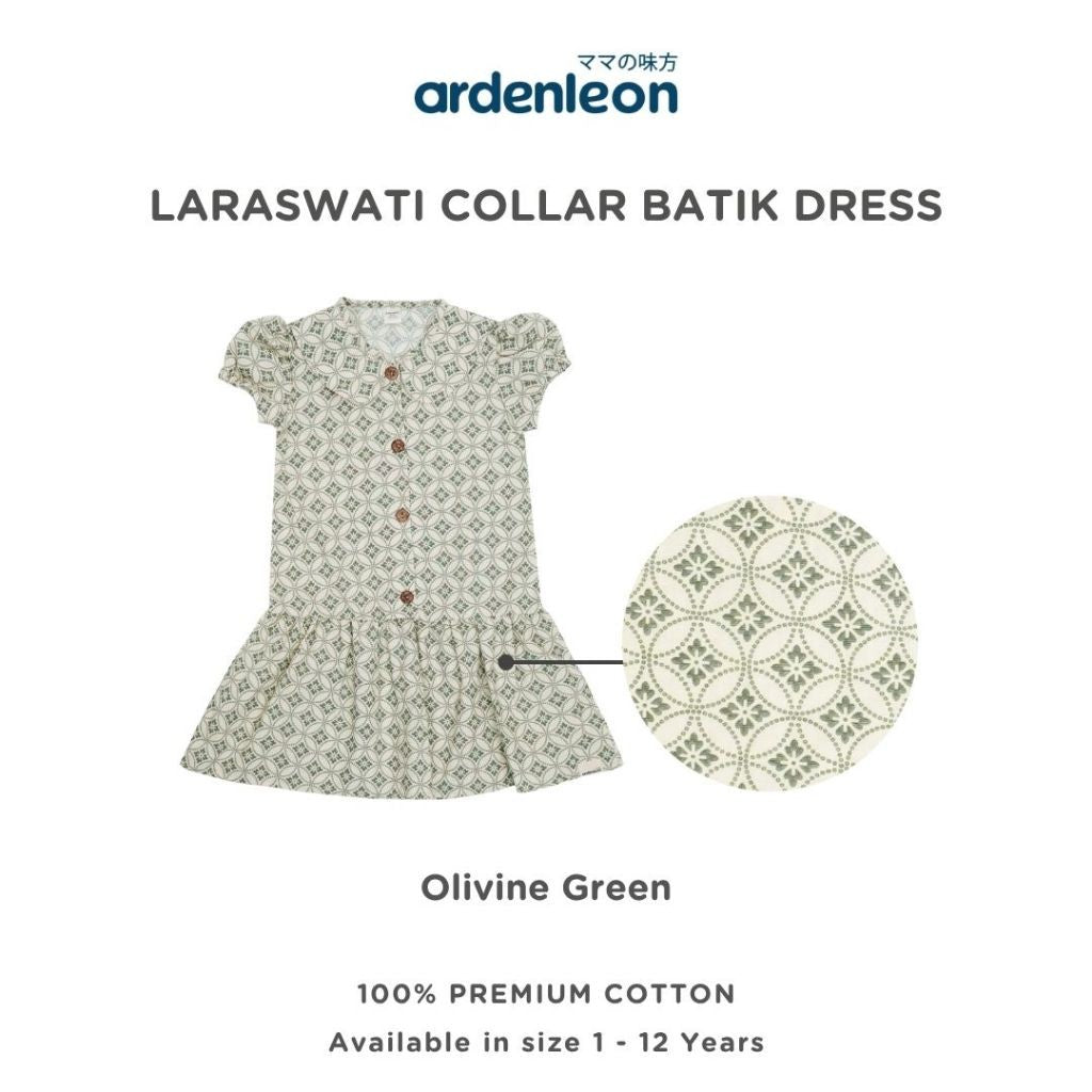 ARDENLEON Dress Anak Perempuan Laraswati Collar Batik Dress