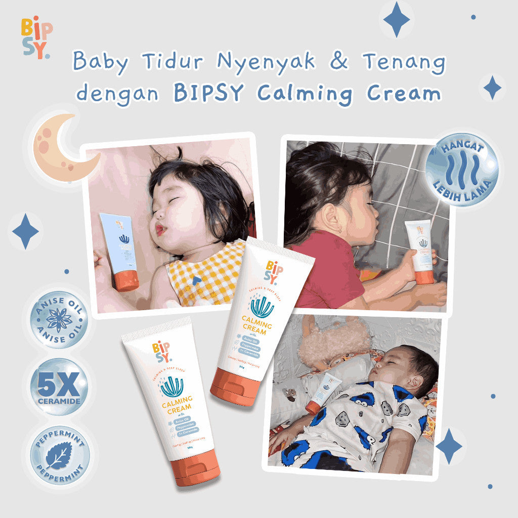 BIPSY Calming Cream 50gr – Anise Oil, 5x Ceramide, Pentavitin - Kolik Reda, Tidur Nyenyak