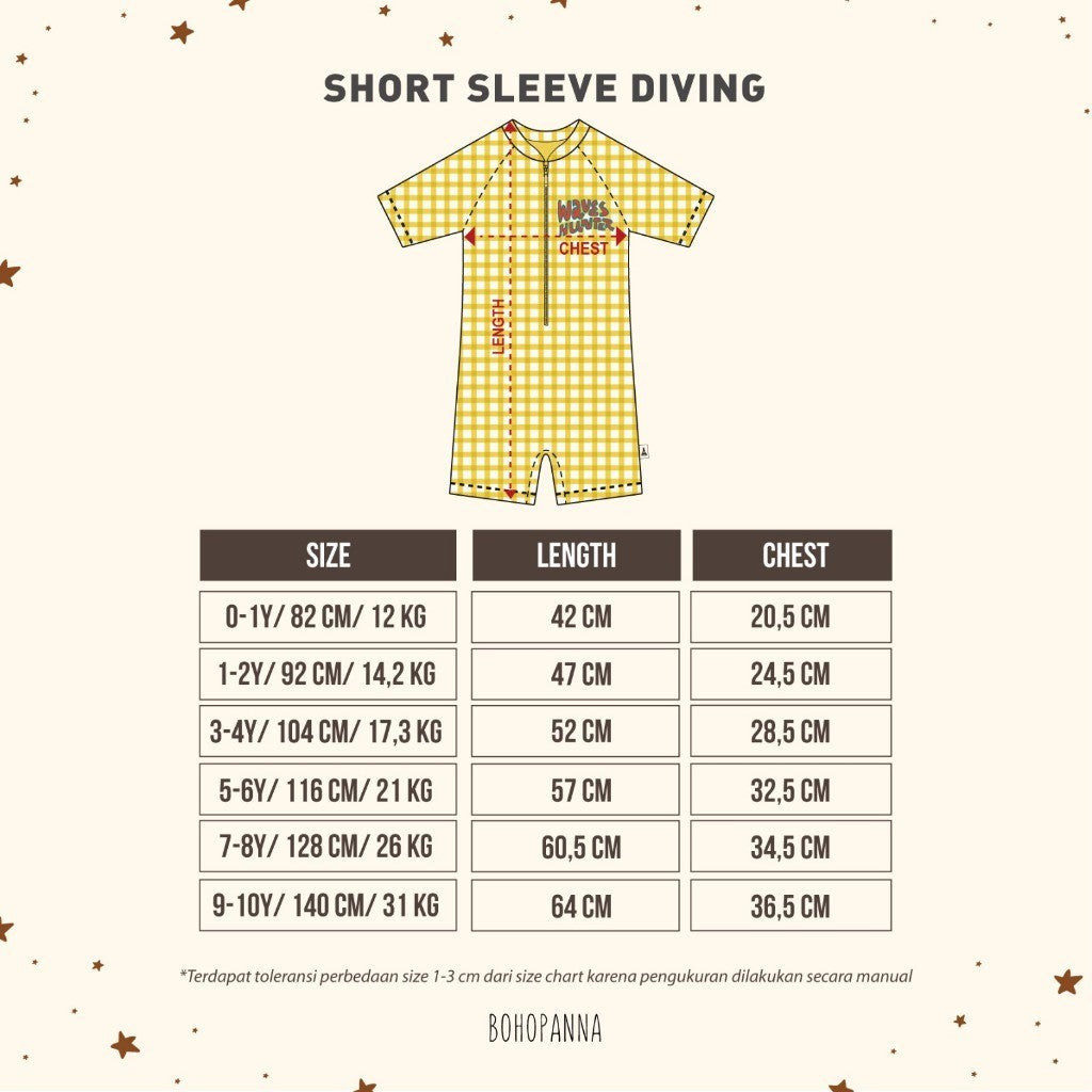 BOHOPANNA - SHORT SLEEVE DIVING - BAJU RENANG ANAK LAKI LAKI 2582