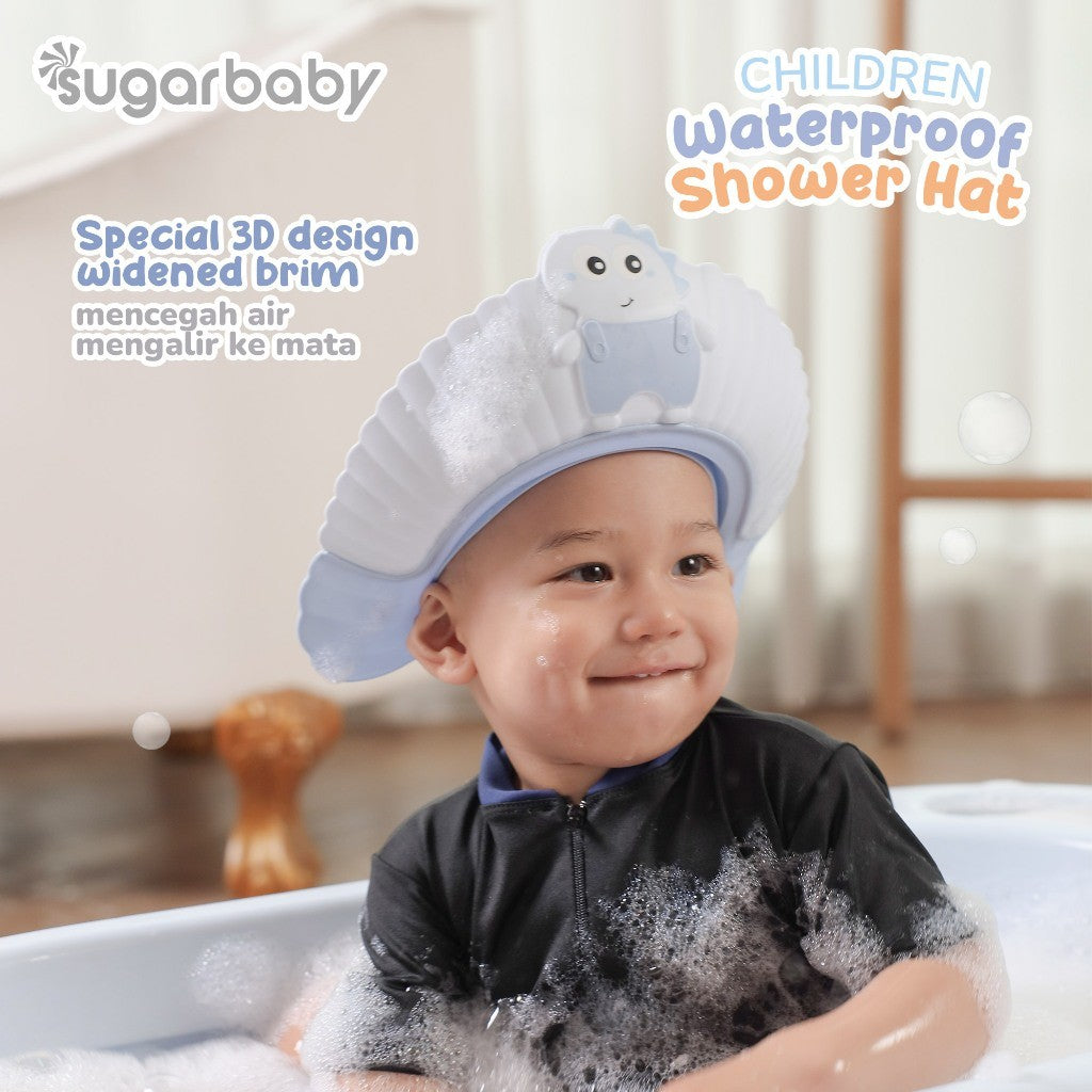 Sugarbaby Children Waterproof Shower Hat/Shower Cap Baby/Topi Keramas Bayi/Topi Mandi Bayi