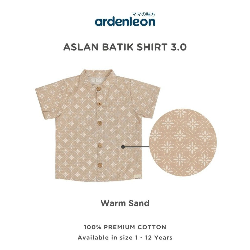 ARDENLEON Atasan Kemeja Anak Laki Laki Aslan Batik Shirt 3.0