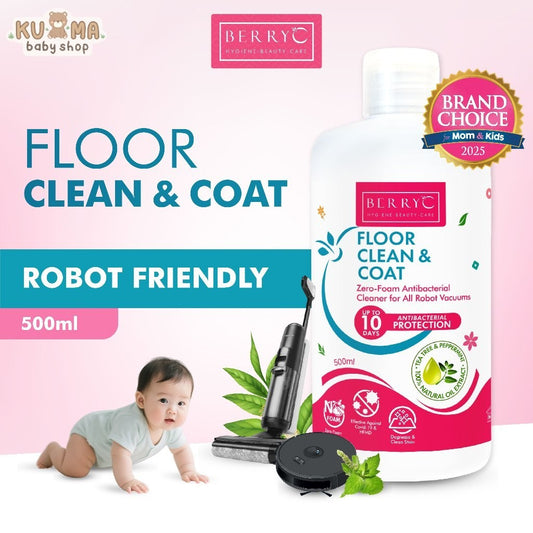 BerryC Floor Cleaner & Coat 500ML Cairan Pembersih Lantai Anti Serangga Kuman - Aman Untuk Robot Vacuum