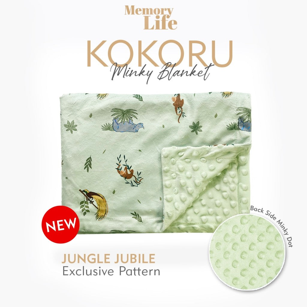 Memorylife Essentials - Kokoru Minky Blanket | Selimut Bayi Premium Minky Dotted Blanket