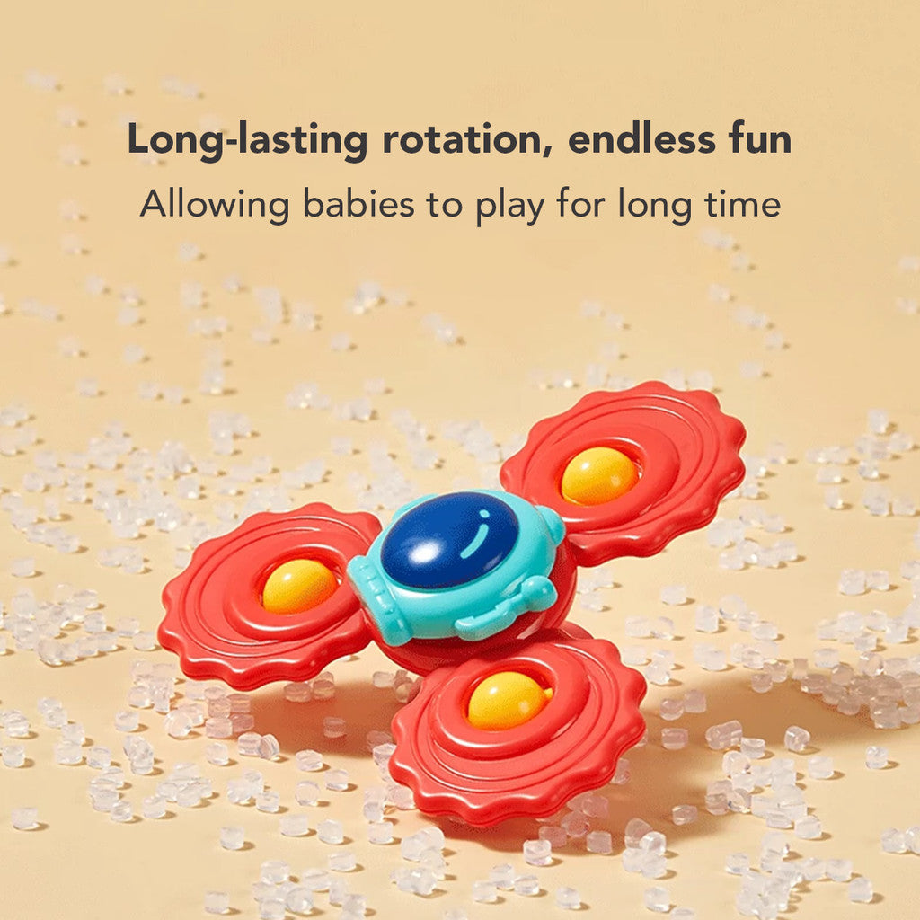 Sakumini 3in1 Fidget Spinner Suction Mainan Anak Edukasi Pop it Sensorik Motorik Bayi