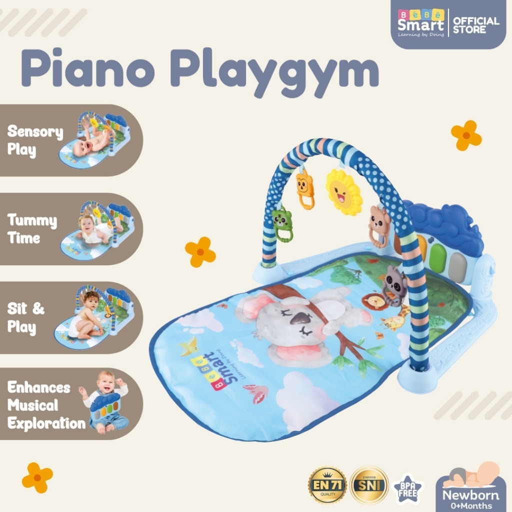 Baby Gym | BEBE SMART Piano Playgym | Play Gym Bayi | Playmate Bayi | Piano Playmat | Mainan Musik