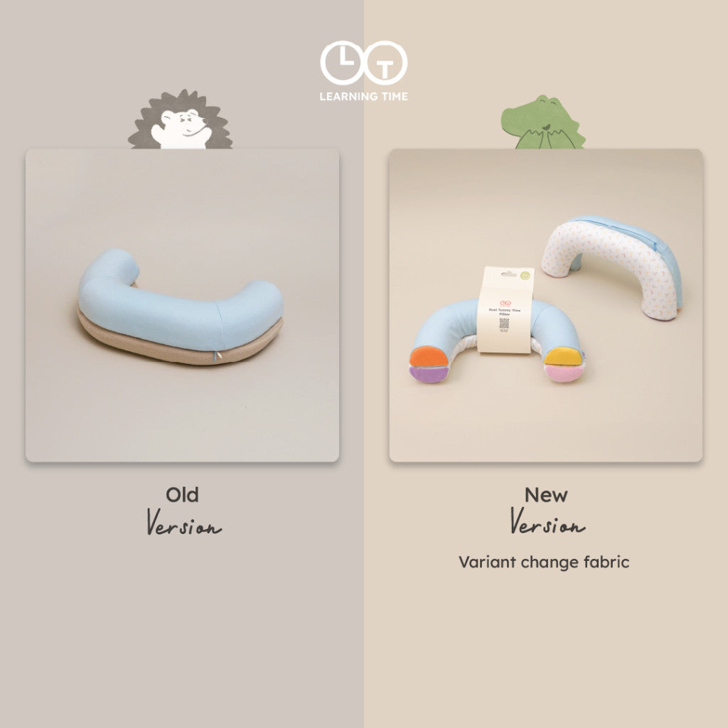 Learning Time- Dual Tummy Time Pillow/ Bantal Tummy Time/ Bantal Latihan Tengkurap Bayi Baru Lahir /Tummy Time Series