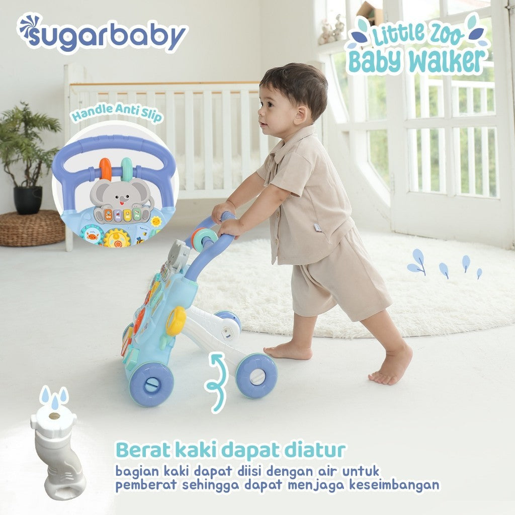 Sugarbaby Little Zoo Baby Walker/Mainan Dorong Bayi/Alat Belajar Jalan Bayi
