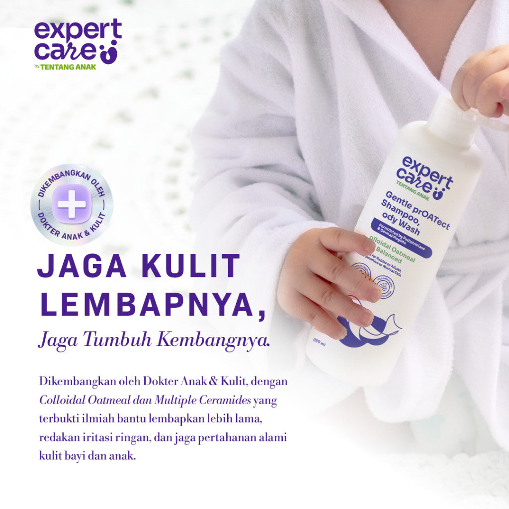 Sabun & Sampo Bayi Anak - Expert Care 2in1 Shampoo and Body Wash 380ml dengan Colloidal Oatmeal & Nutrimoist - Kulit Lebih Lembap, Rambut Lebih Lembut