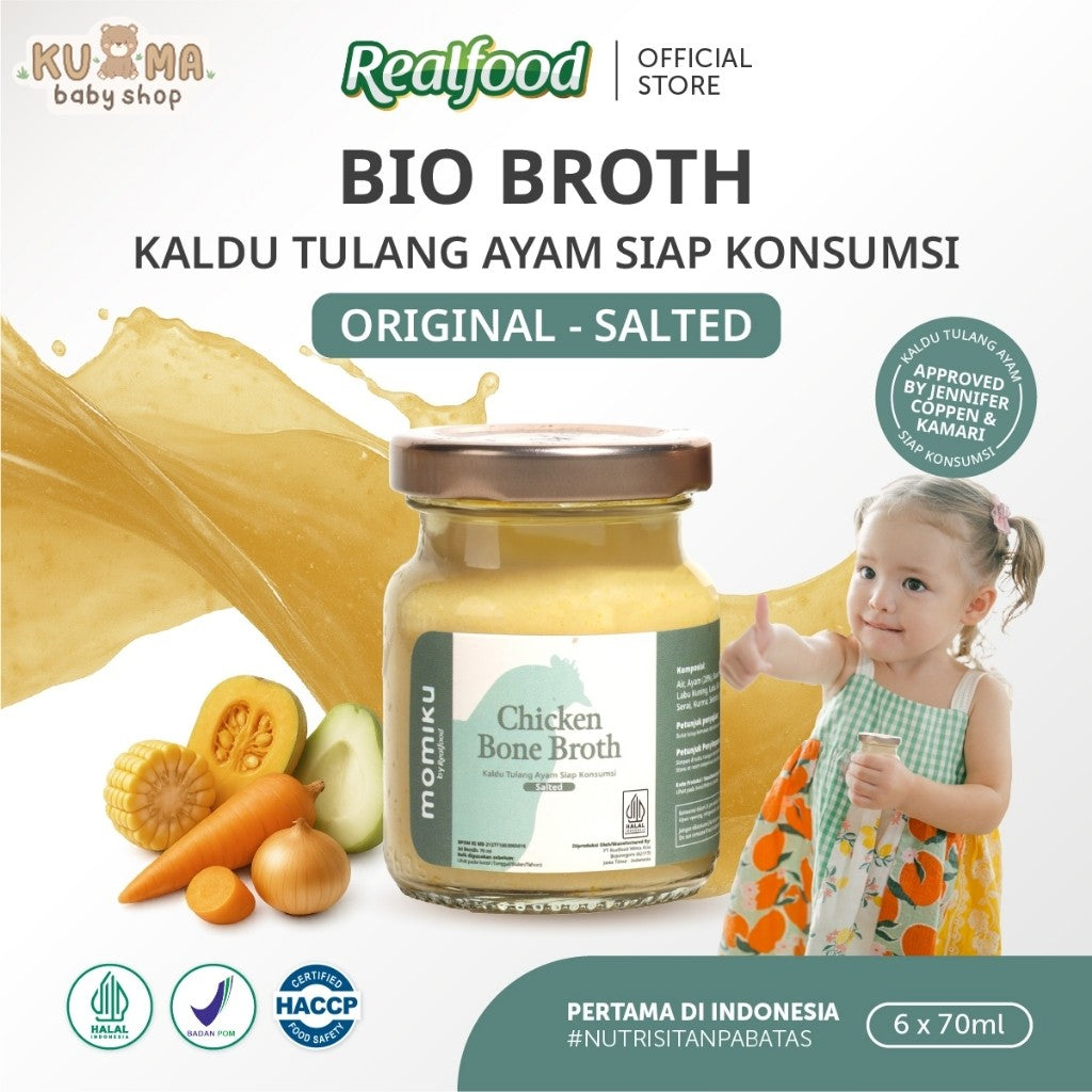 Realfood Momiku Bio Broth I Chicken Bone Broth Salted I Kaldu Tulang Ayam Terhidrolisis