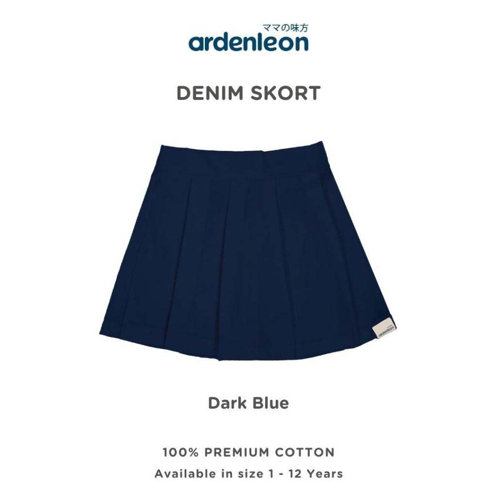ARDENLEON Rok Celana Anak Perempuan Denim Skort