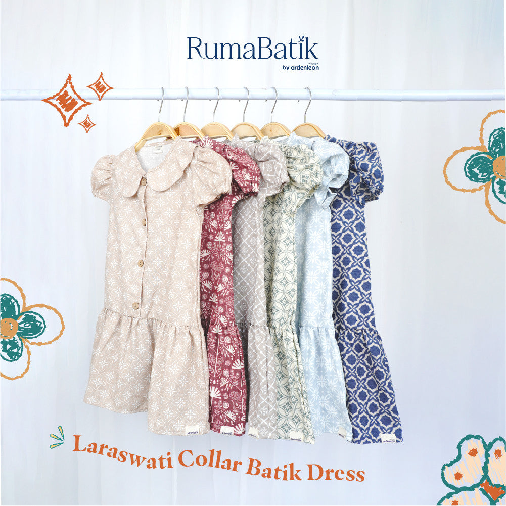 ARDENLEON Dress Anak Perempuan Laraswati Collar Batik Dress
