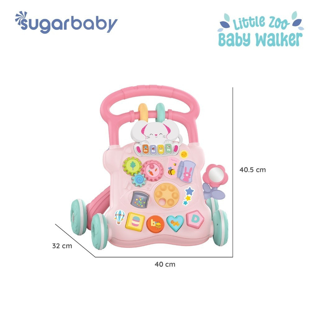 Sugarbaby Little Zoo Baby Walker/Mainan Dorong Bayi/Alat Belajar Jalan Bayi