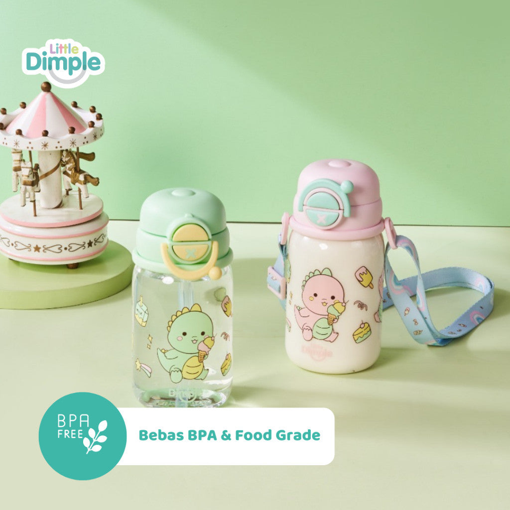 Little Dimple Flip-It Kid's Water Bottle - Botol Minum Anak Tritan BPA Free