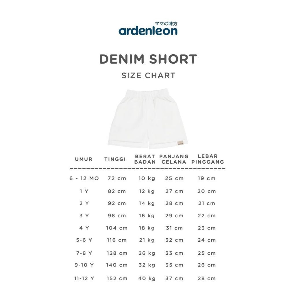 ARDENLEON Celana Pendek Anak Denim Short Chinos