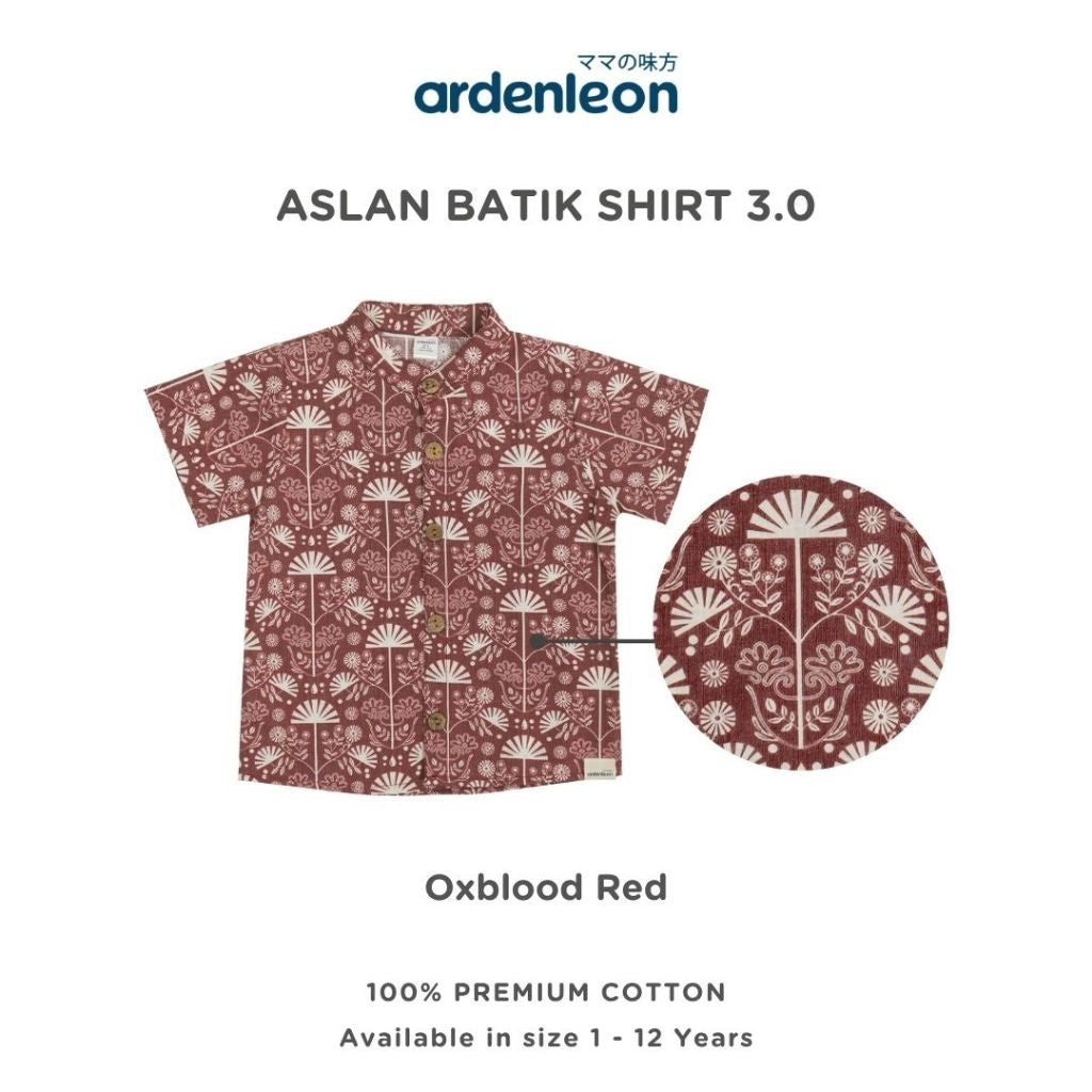 ARDENLEON Atasan Kemeja Anak Laki Laki Aslan Batik Shirt 3.0