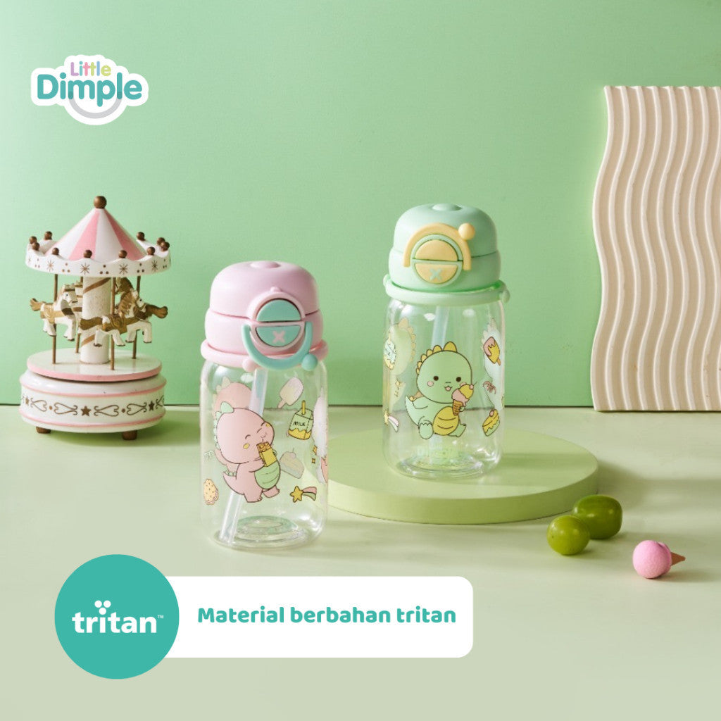 Little Dimple Flip-It Kid's Water Bottle - Botol Minum Anak Tritan BPA Free