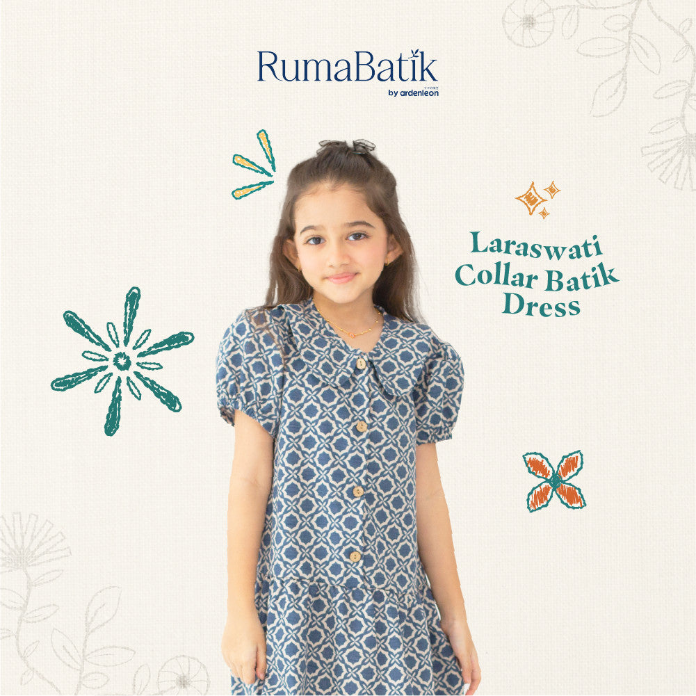 ARDENLEON Dress Anak Perempuan Laraswati Collar Batik Dress