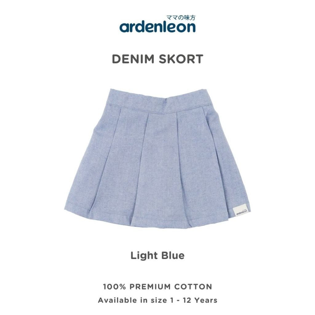 ARDENLEON Rok Celana Anak Perempuan Denim Skort