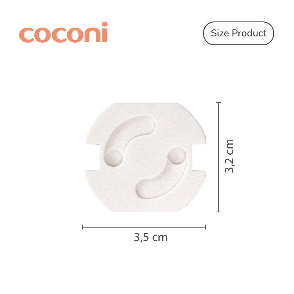 Coconi Baby Socket Covers 10 Pcs – Pelindung Stop kontak Bayi dengan Perekat isi 10 Pcs