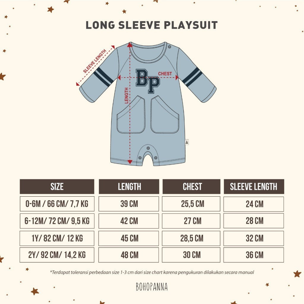 BOHOPANNA - LONG SLEEVE PLAYSUIT 2547 - JUMPER BAYI