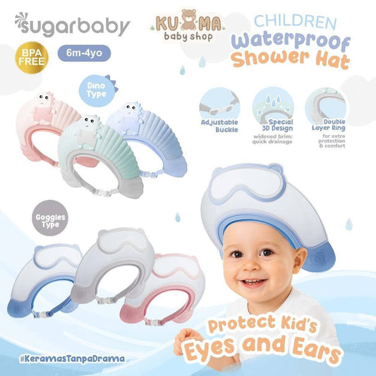 Sugarbaby Children Waterproof Shower Hat/Shower Cap Baby/Topi Keramas Bayi/Topi Mandi Bayi