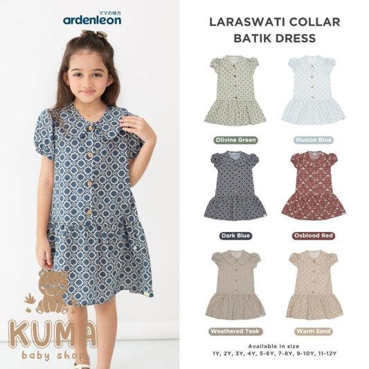 ARDENLEON Dress Anak Perempuan Laraswati Collar Batik Dress