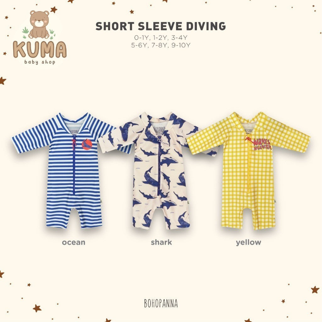 BOHOPANNA - SHORT SLEEVE DIVING - BAJU RENANG ANAK LAKI LAKI 2582