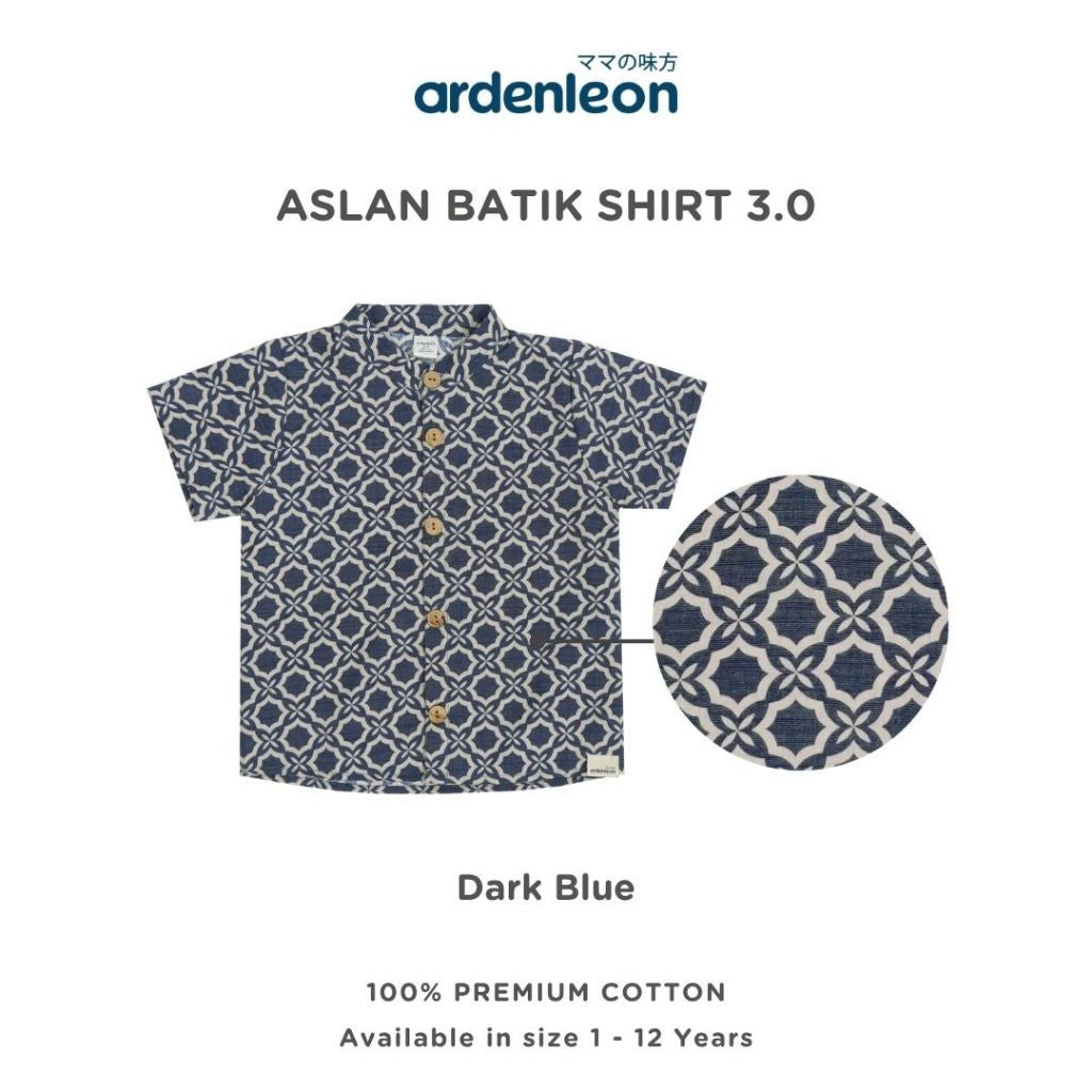 ARDENLEON Atasan Kemeja Anak Laki Laki Aslan Batik Shirt 3.0