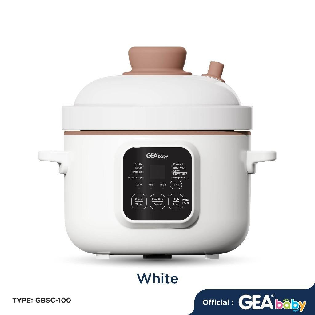 GEA Baby Slow Cooker GBSC-100 Smart Digital Slow Cooker 1 Liter Cooker Panci MPASI Baby Food Maker Alat Masak