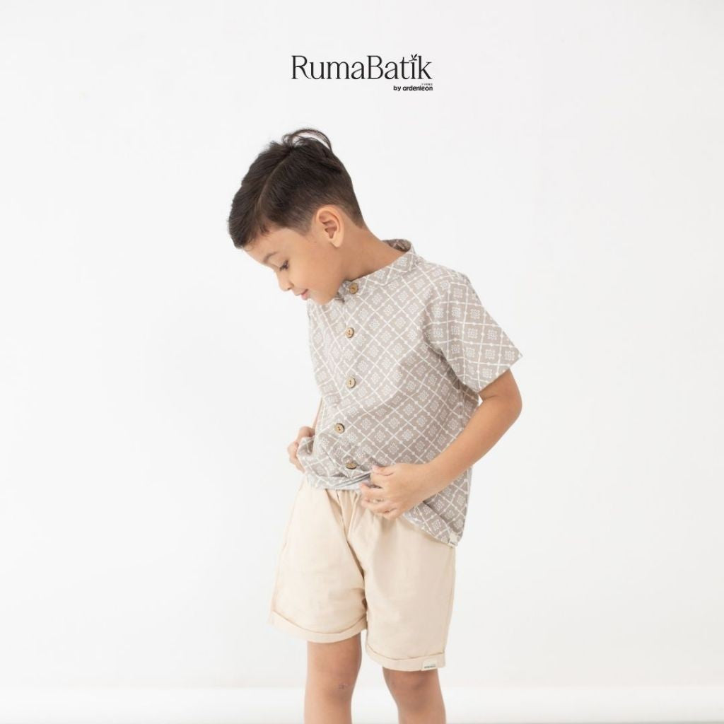 ARDENLEON Atasan Kemeja Anak Laki Laki Aslan Batik Shirt 3.0
