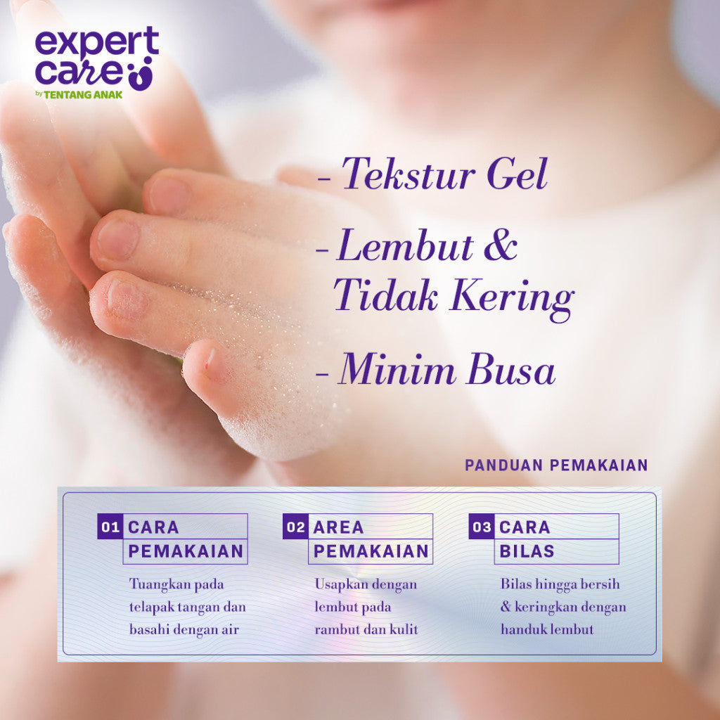 Sabun & Sampo Bayi Anak - Expert Care 2in1 Shampoo and Body Wash 380ml dengan Colloidal Oatmeal & Nutrimoist - Kulit Lebih Lembap, Rambut Lebih Lembut