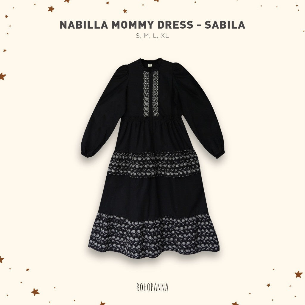 BOHOPANNA - RAYA COLLECTION - NABILA MOMMY DRESS - GAMIS - BAJU MUSLIM