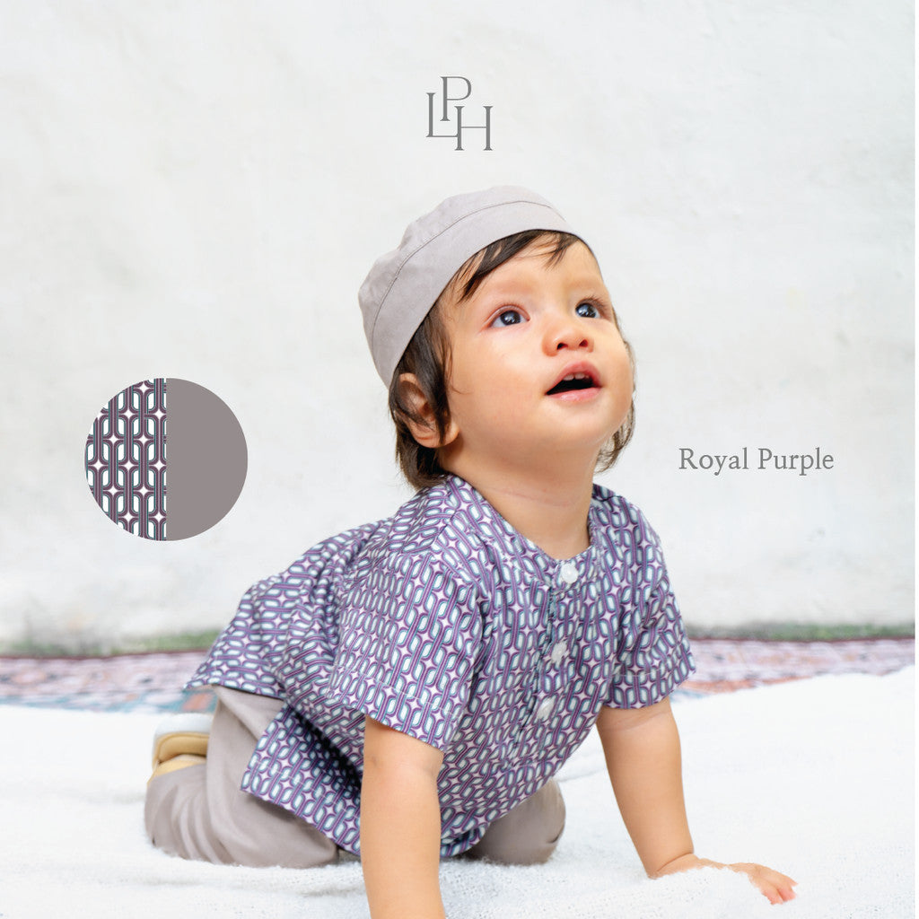Little Palmerhaus - Baju Lebaran 2026 - Saraya Baby Koko Set + Peci (Setelan Baju Koko Bayi Usia 0-12 Bulan)