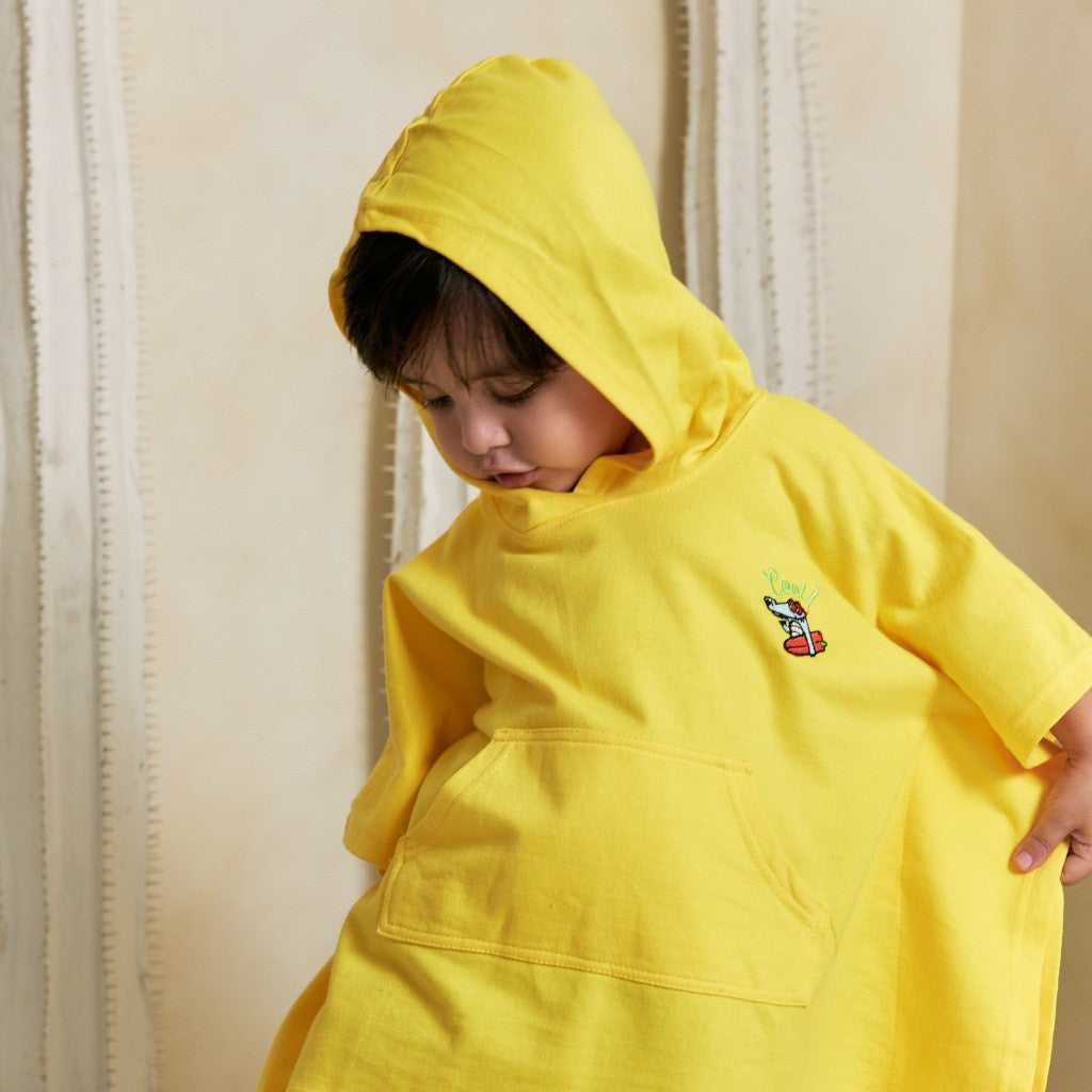 Junior Sunny Side Handuk Renang Anak Hoodie PoncoTebal | Swimming Towel Kids JWN19