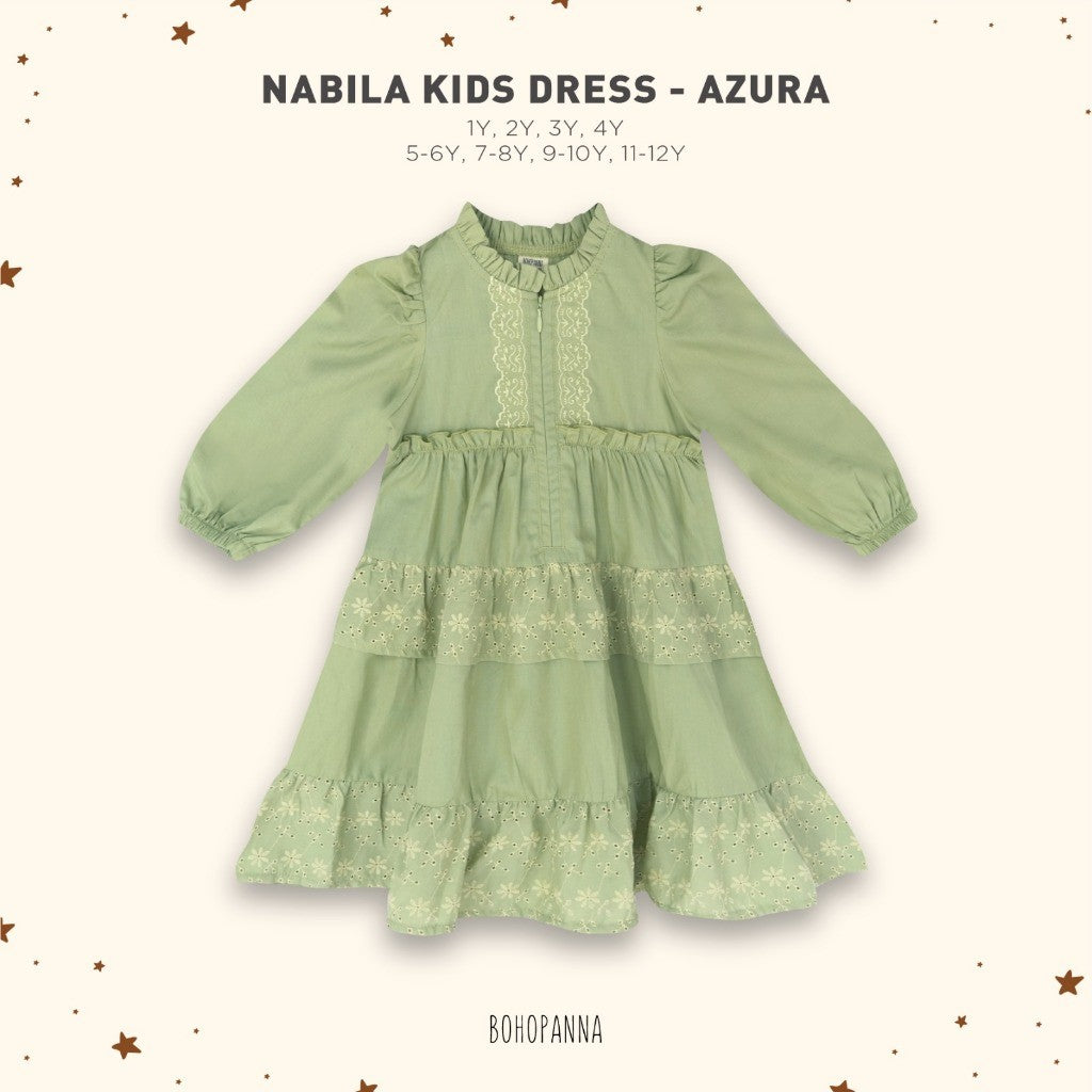 BOHOPANNA - RAYA COLLECTION - NABILA KIDS DRESS - Dress Anak - Baju Muslim Anak