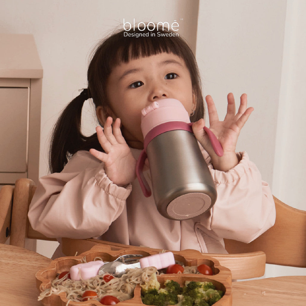 BLOOME – Stainless Steel Straw Cup Baby | Premium 316 Thermos Insulated Botol Minum Anak Bayi Tahan Panas Dingin Sedotan Tumbler