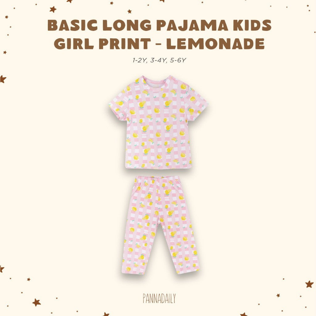 BOHOPANNA - PANNADAILY - BASIC LONG SET KIDS GIRL PRINT - BAJU TIDUR ANAK 5551