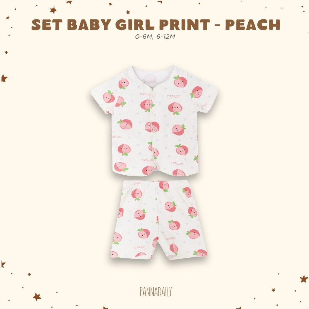 BOHOPANNA - PANNADAILY - SET BABY GIRL PRINT - SETELAN BAJU TIDUR ANAK 5551