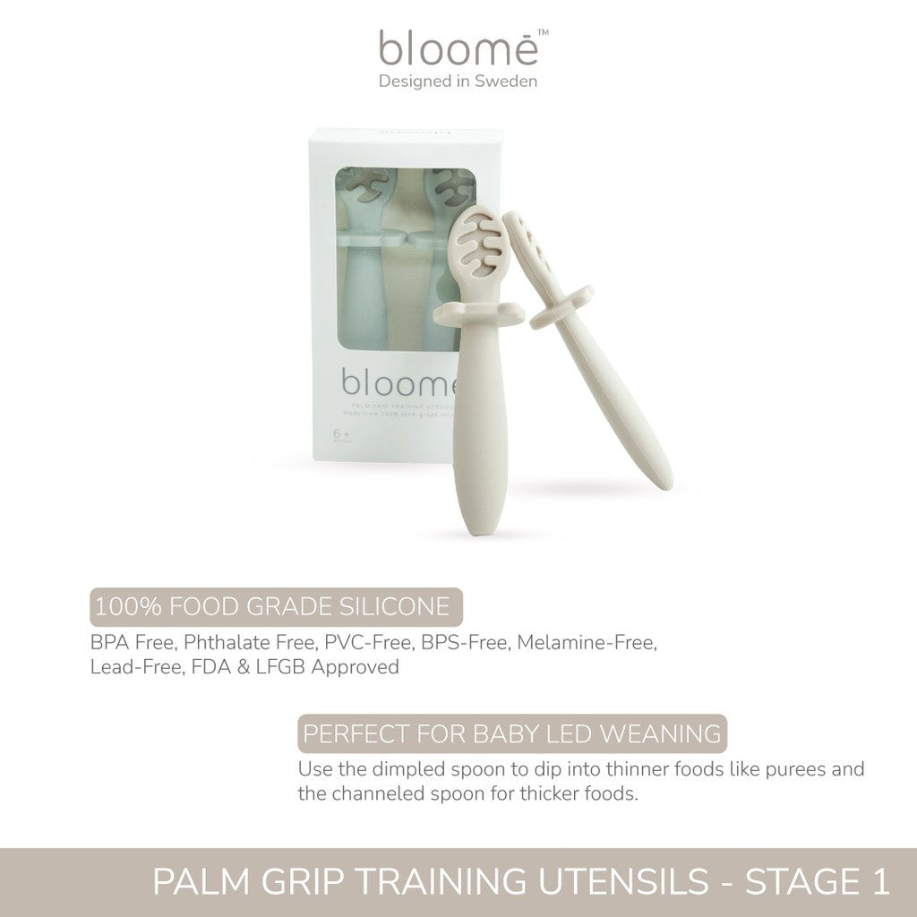 BLOOME – Palm Grip Training Spoon - Stage 1 | Sendok Latihan Genggam Untuk Bayi