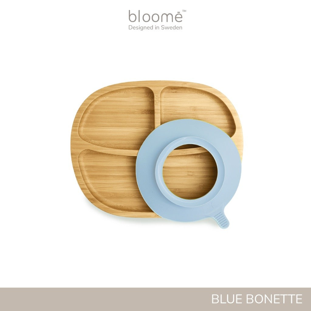 BLOOME – Classic Bamboo Suction Plate For Baby Toddler And Kids | Piring Makan Bambu Bayi Premium