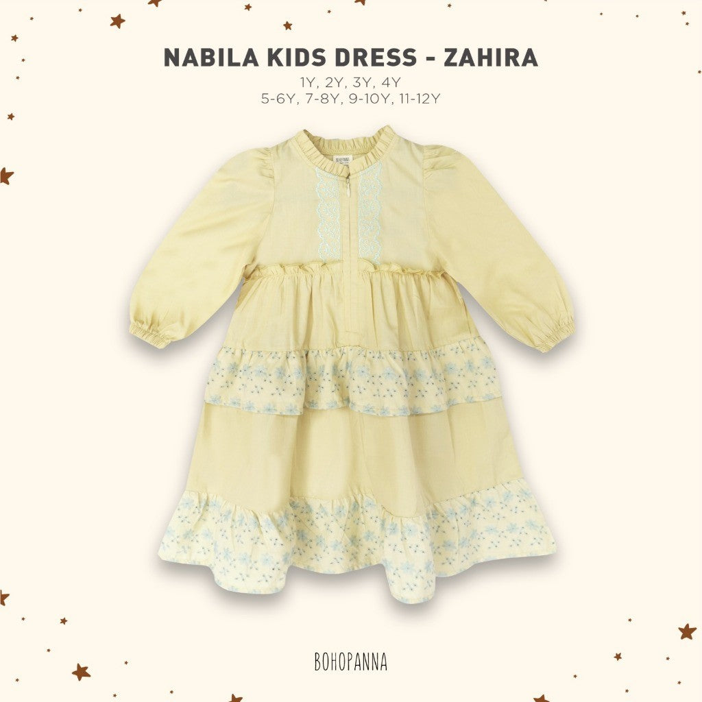 BOHOPANNA - RAYA COLLECTION - NABILA KIDS DRESS - Dress Anak - Baju Muslim Anak