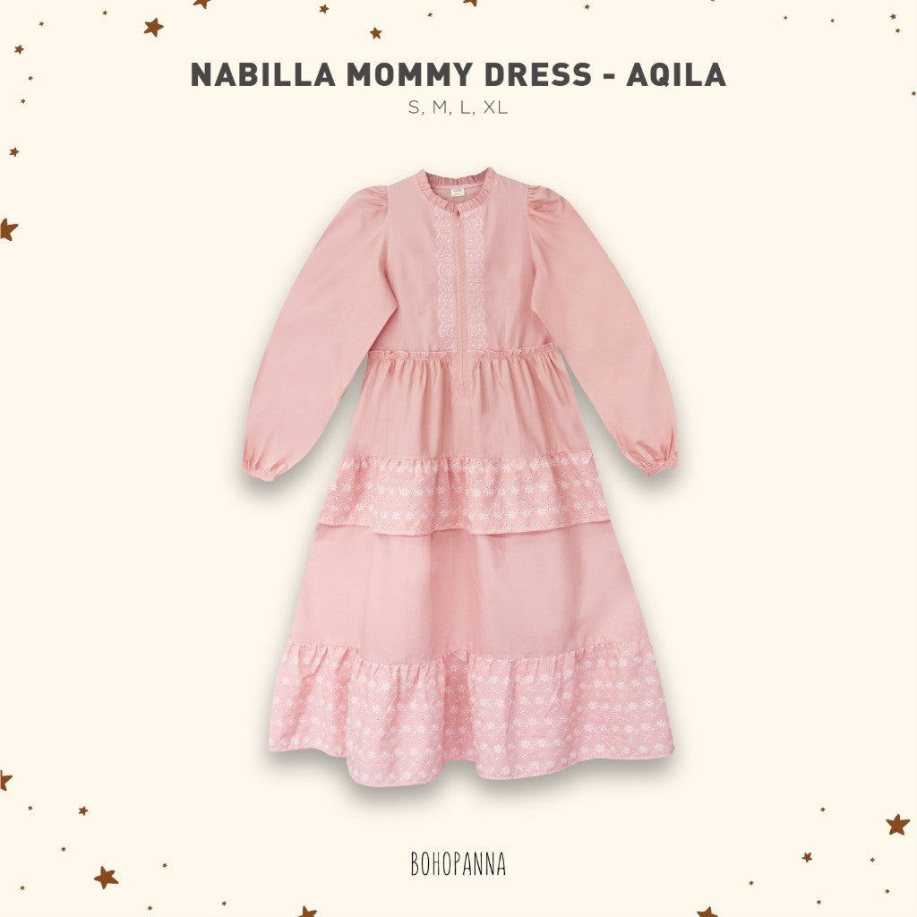 BOHOPANNA - RAYA COLLECTION - NABILA MOMMY DRESS - GAMIS - BAJU MUSLIM