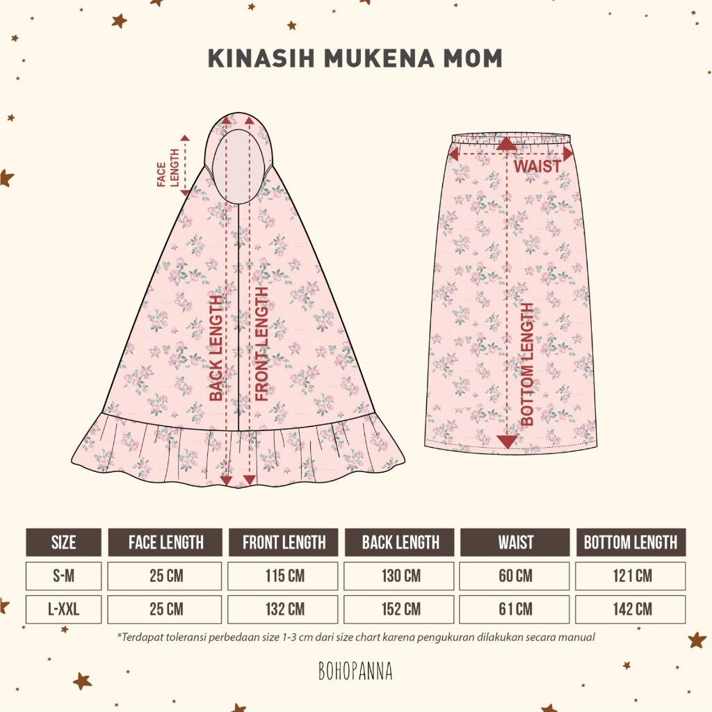 BOHOPANNA - RAYA COLLECTION - KINASIH MUKENA - Mukena Kids & Mom