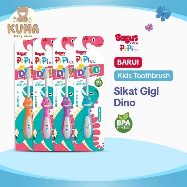 Bagus Toothbrush Sikat Gigi Anak Dino (Warna dikirim Random)