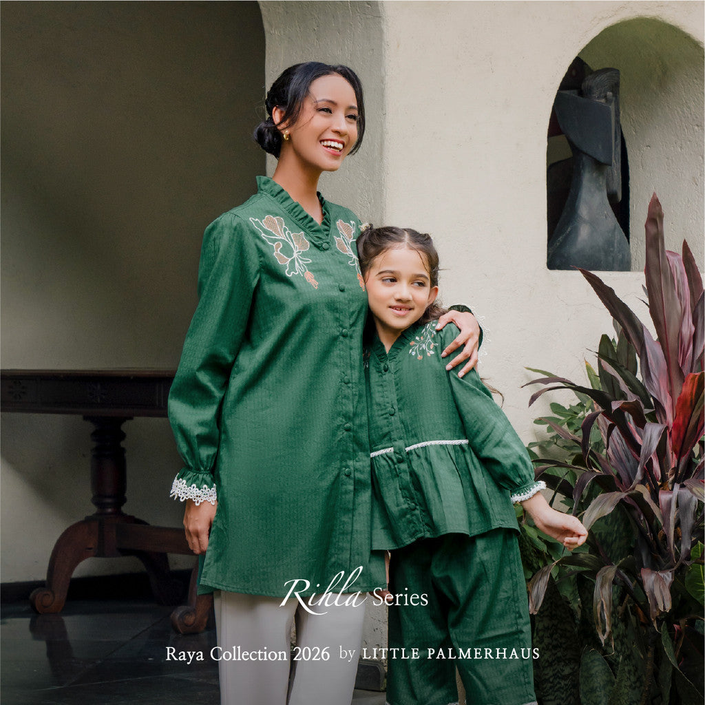 Little Palmerhaus - Baju Lebaran 2026 - Rihla Girl Attire Set (Setelan Baju Muslim Anak Perempuan)