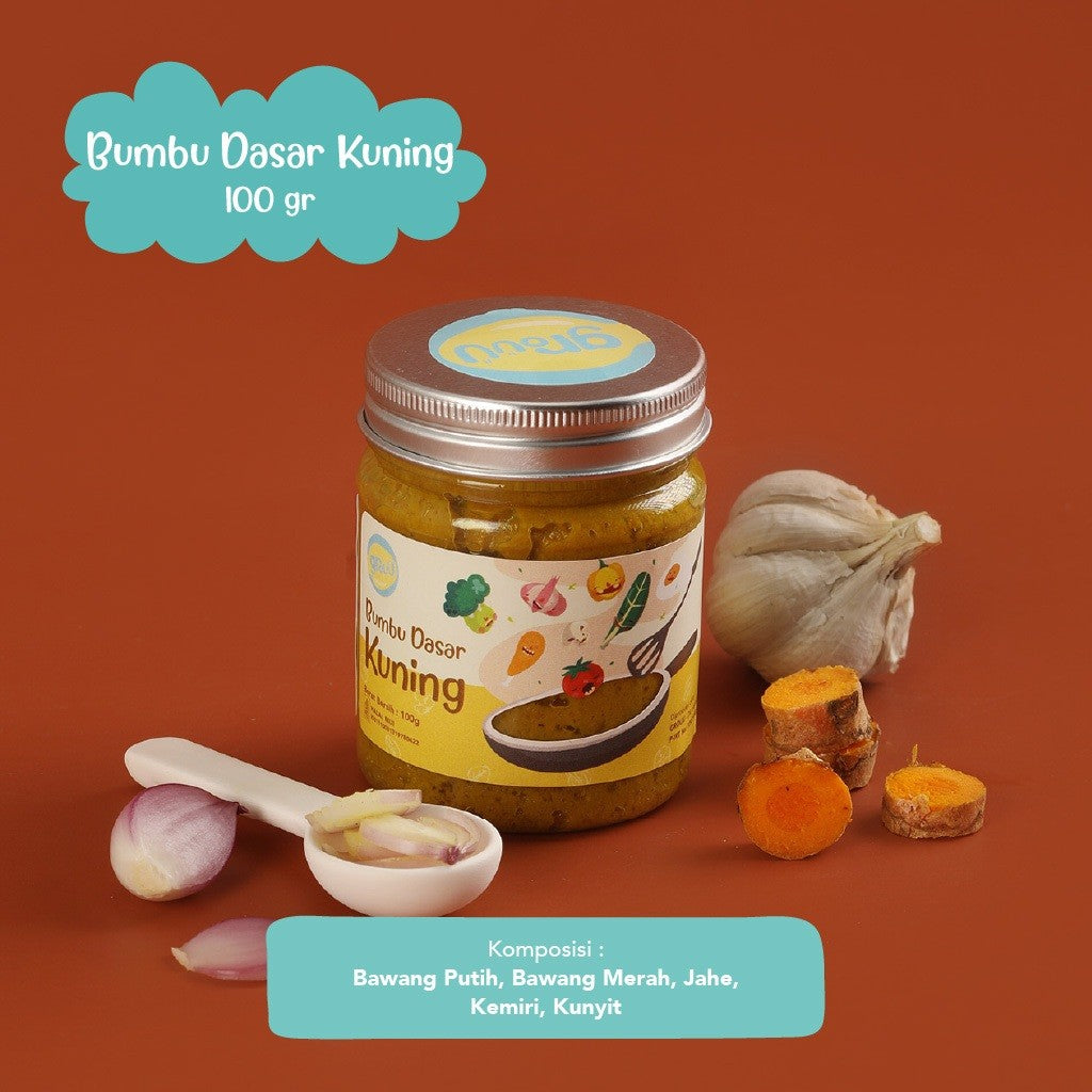 Grouu - Bumbu Dasar Masak MPASI Putih, Rendang, Kuning - Alami No MSG