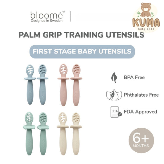 BLOOME – Palm Grip Training Spoon - Stage 1 | Sendok Latihan Genggam Untuk Bayi