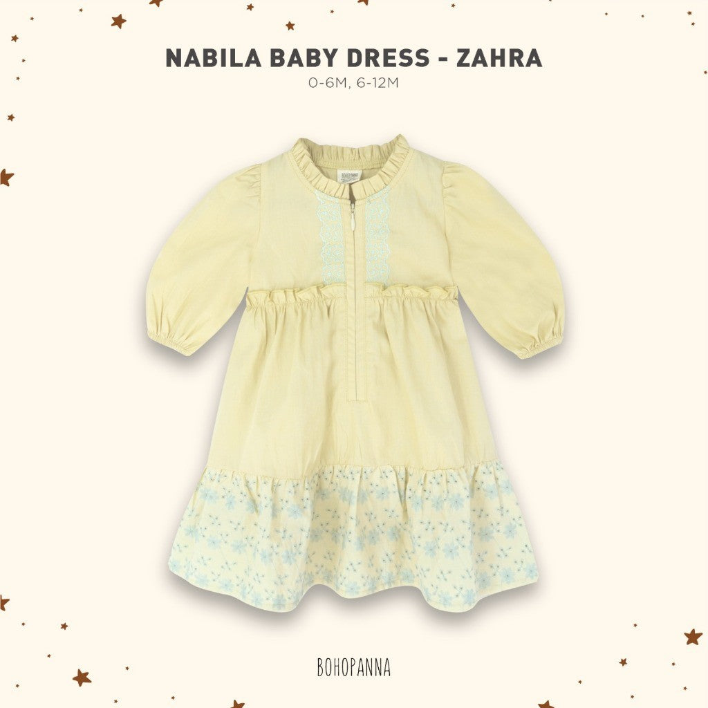 BOHOPANNA - RAYA COLLECTION - NABILA BABY DRESS - Dress Anak Perempuan - Dress Raya - Baju Muslim