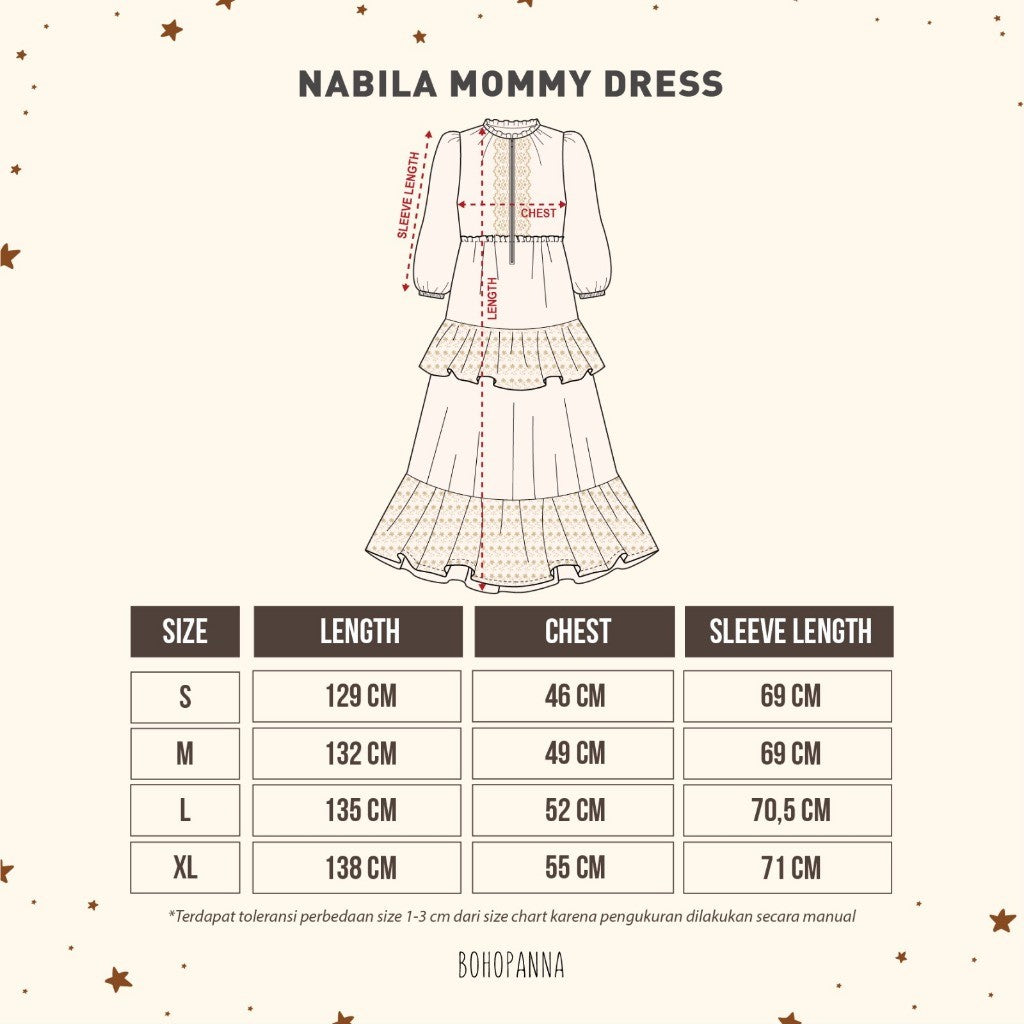 BOHOPANNA - RAYA COLLECTION - NABILA MOMMY DRESS - GAMIS - BAJU MUSLIM